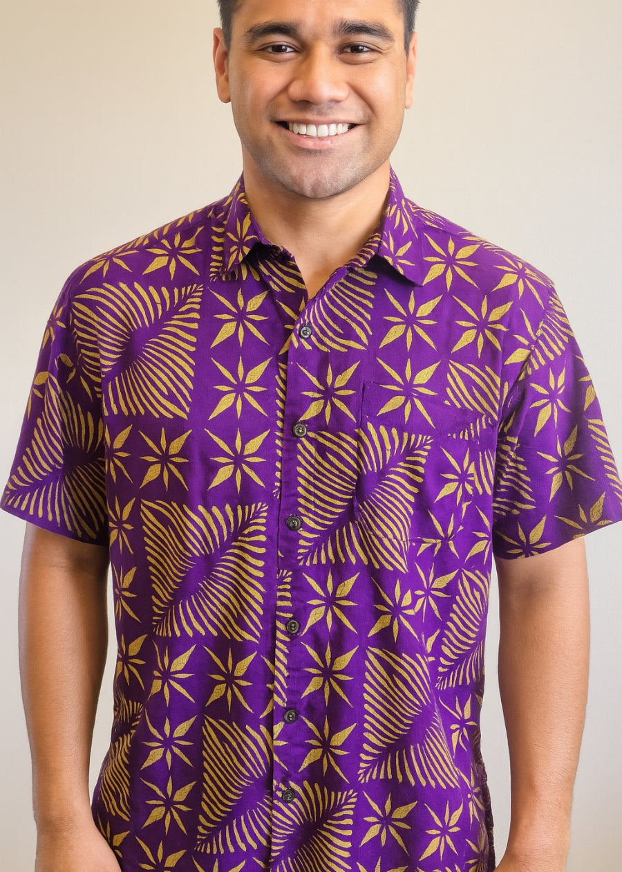 Terry Handprinted Rayon Shirt