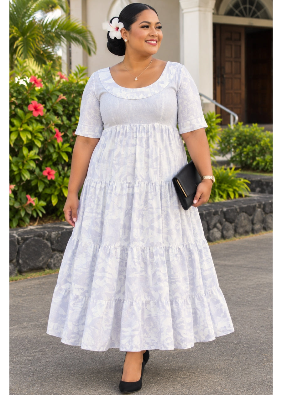 Lupe Handprinted Gown Dress