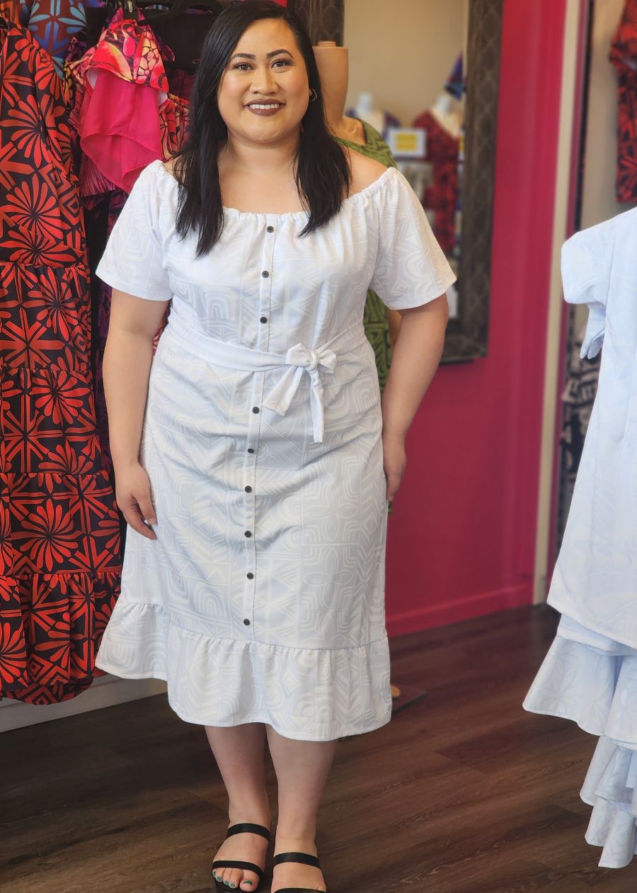 White Ruffle Dress