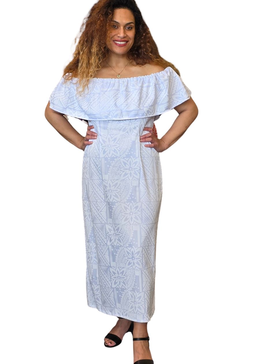 Zina White Off Shoulder Dress