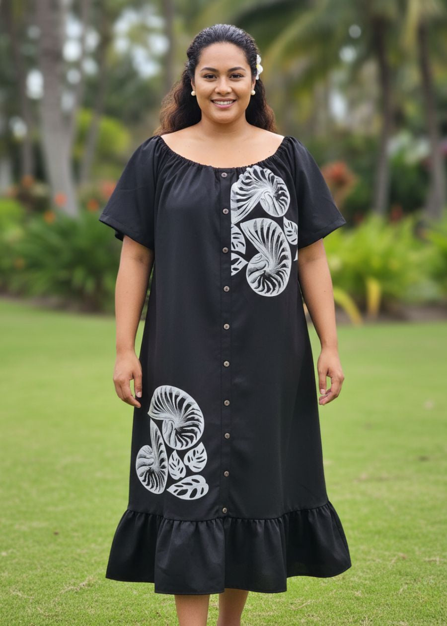 Shelly Black Ruffle Dress