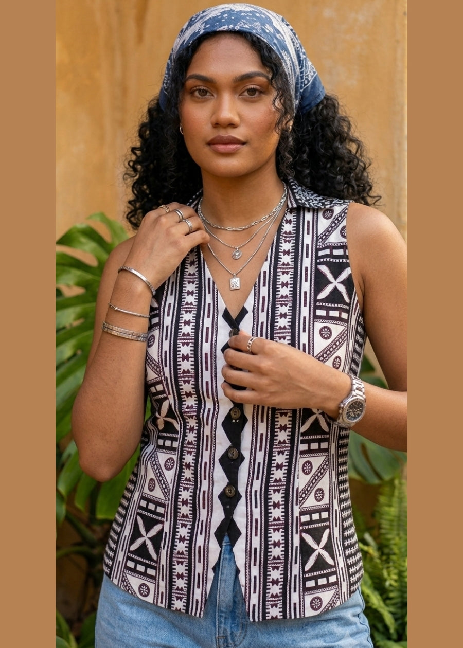 Lucy Tapa Sleeveless Top (PREORDER)
