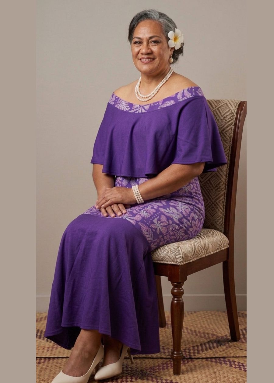 Lenora Fishtail Off Shoulder Dress