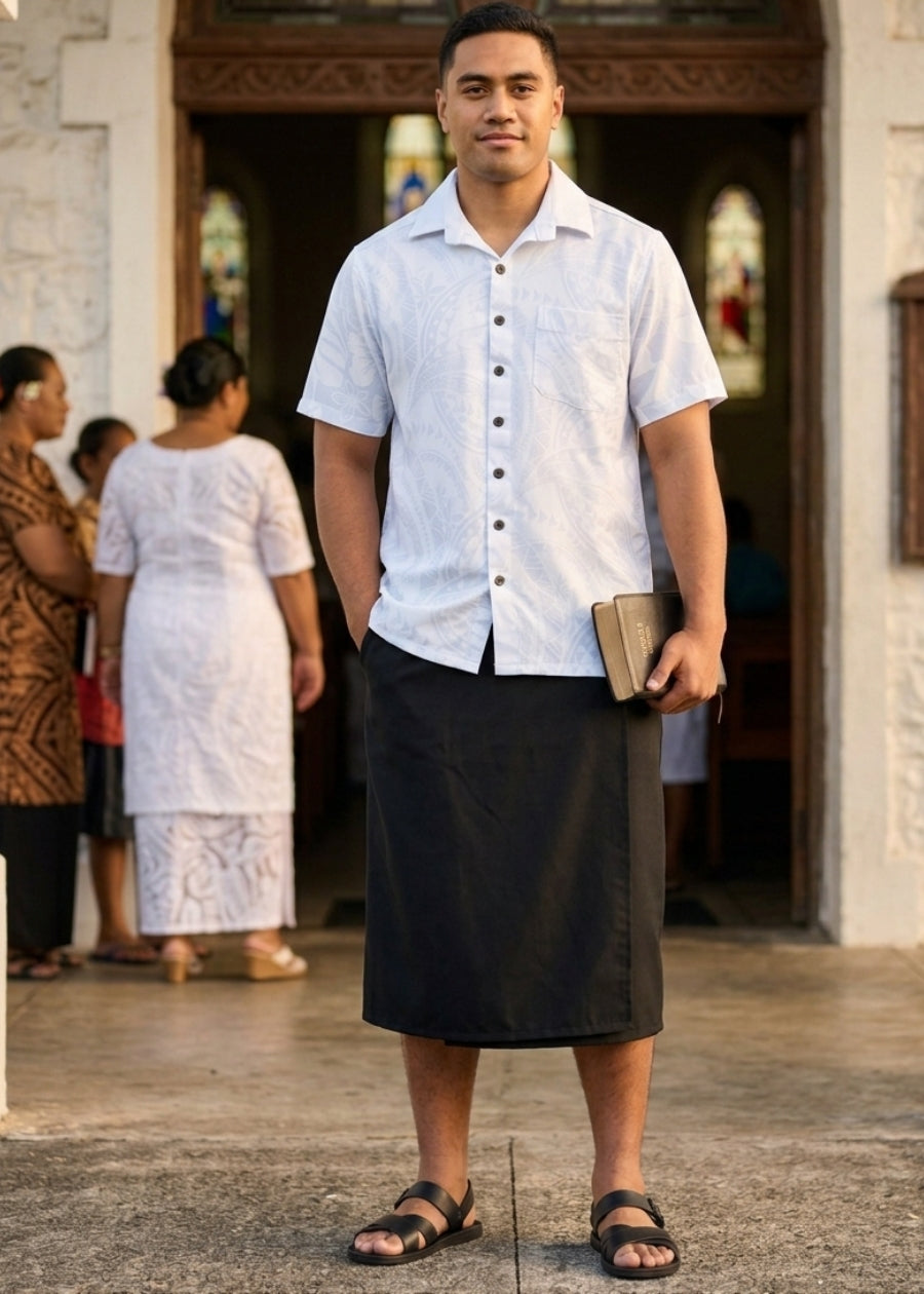 Apulu White Short Sleeve Shirt