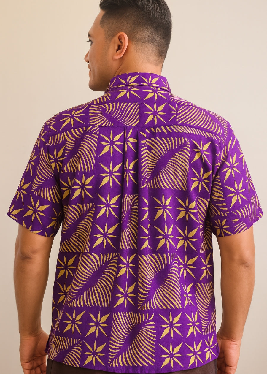 Terry Handprinted Rayon Shirt