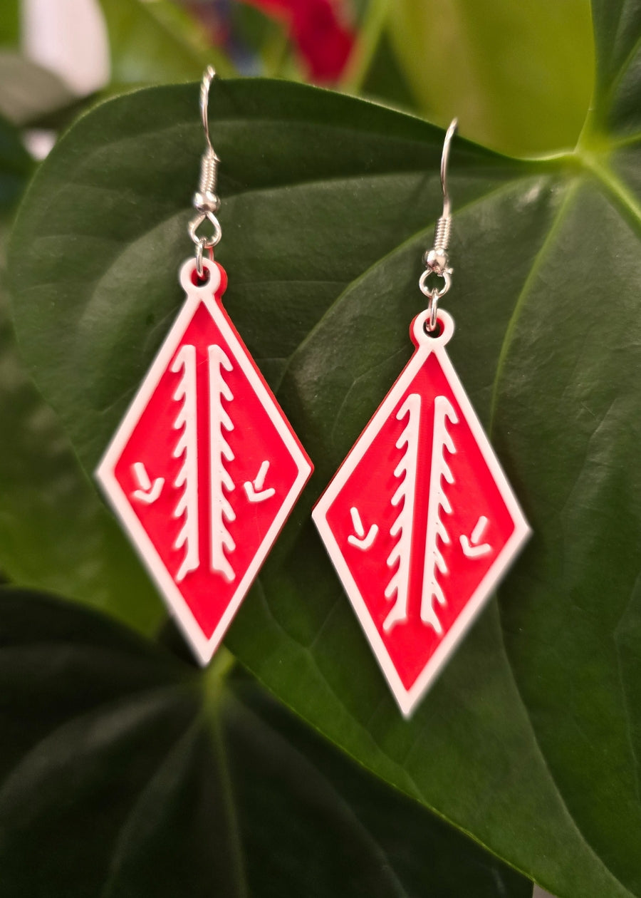 NZ Handcrafted Acrylic Earing - Diamond Drops