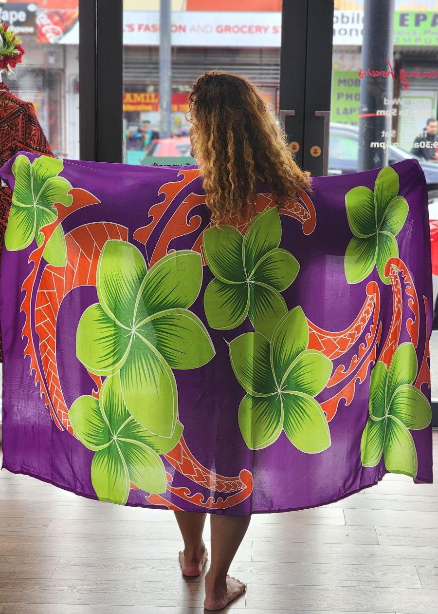 Purple Paradise Poly Sarong