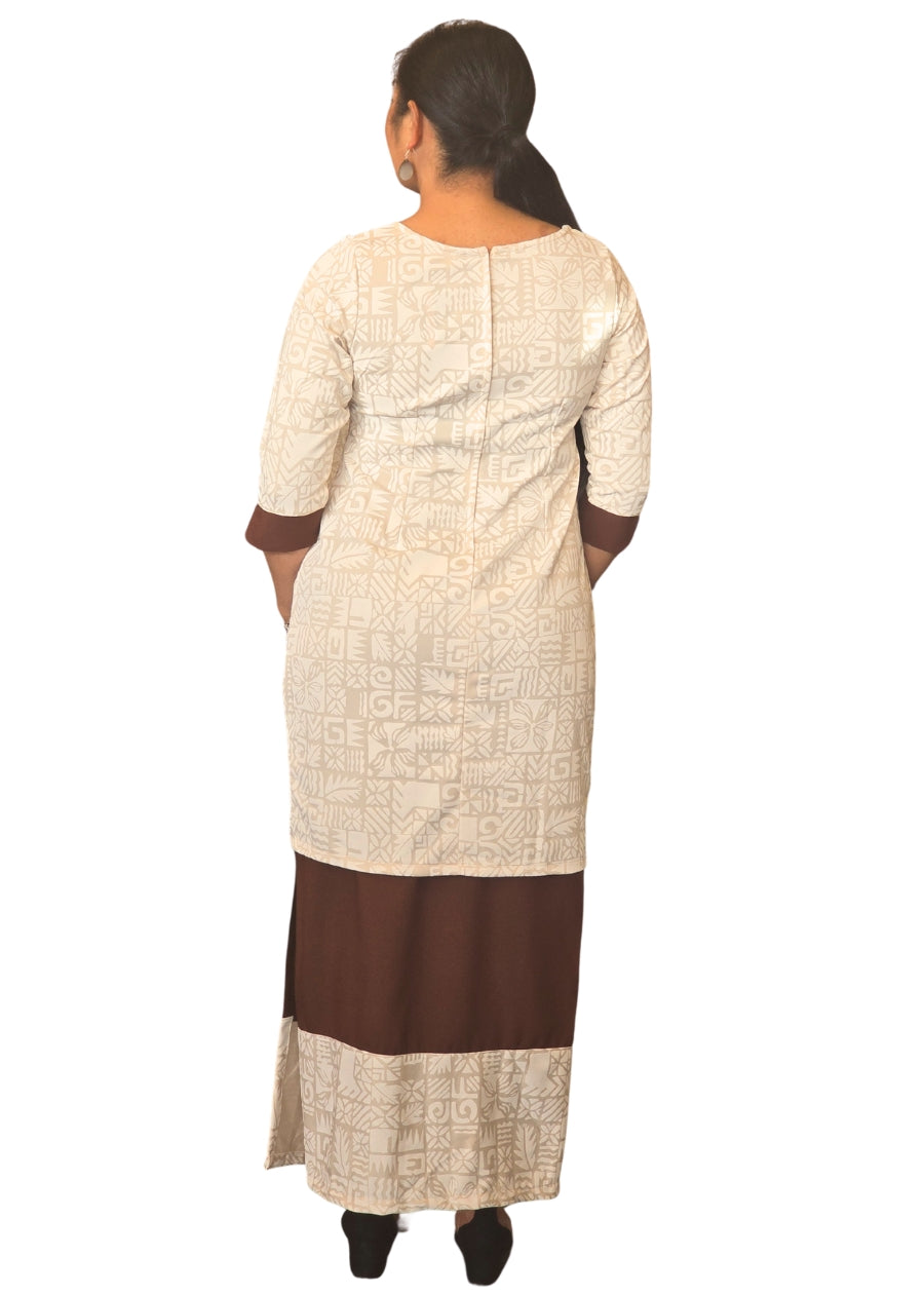 Olivia Beige Puletasi