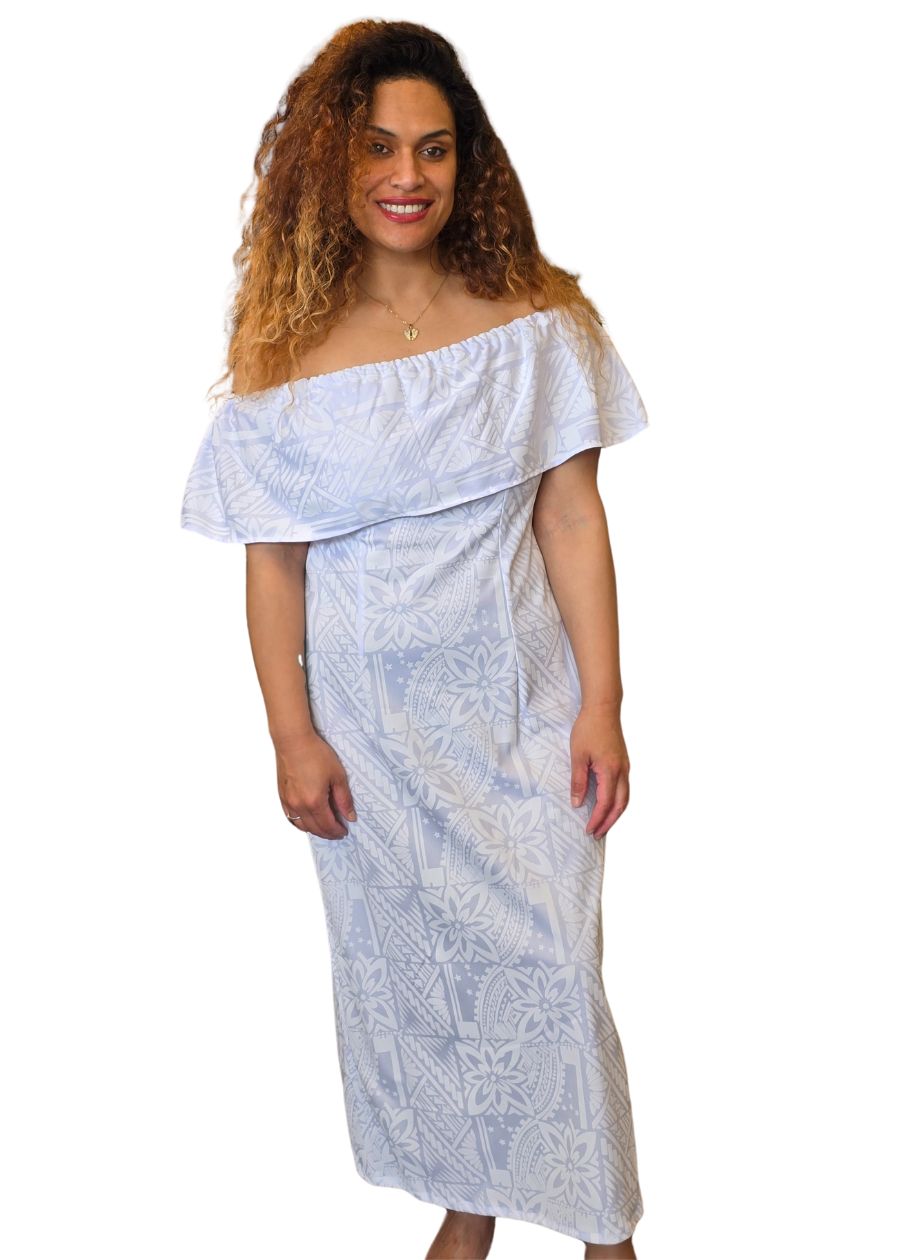 Zina White Off Shoulder Dress
