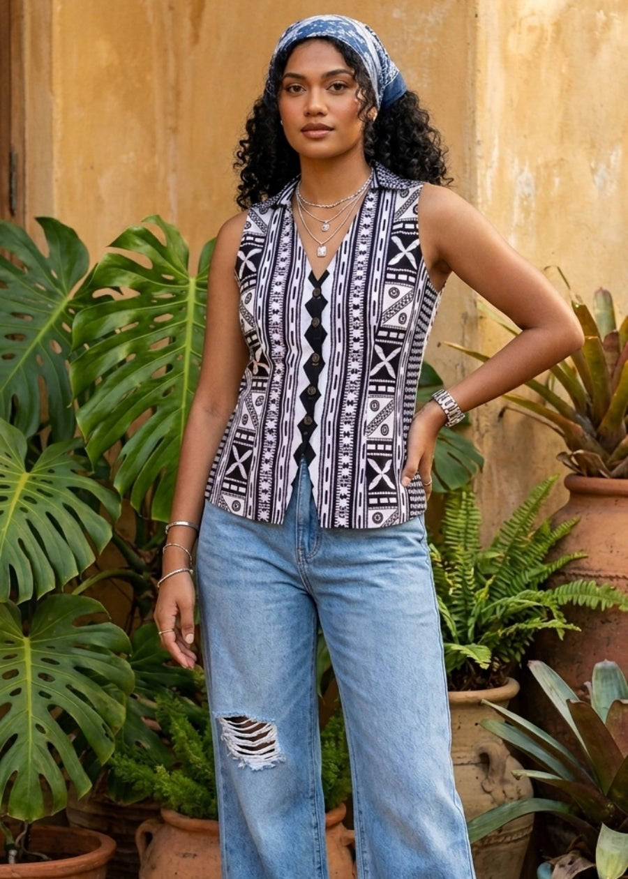 Lucy Tapa Sleeveless Top (PREORDER)