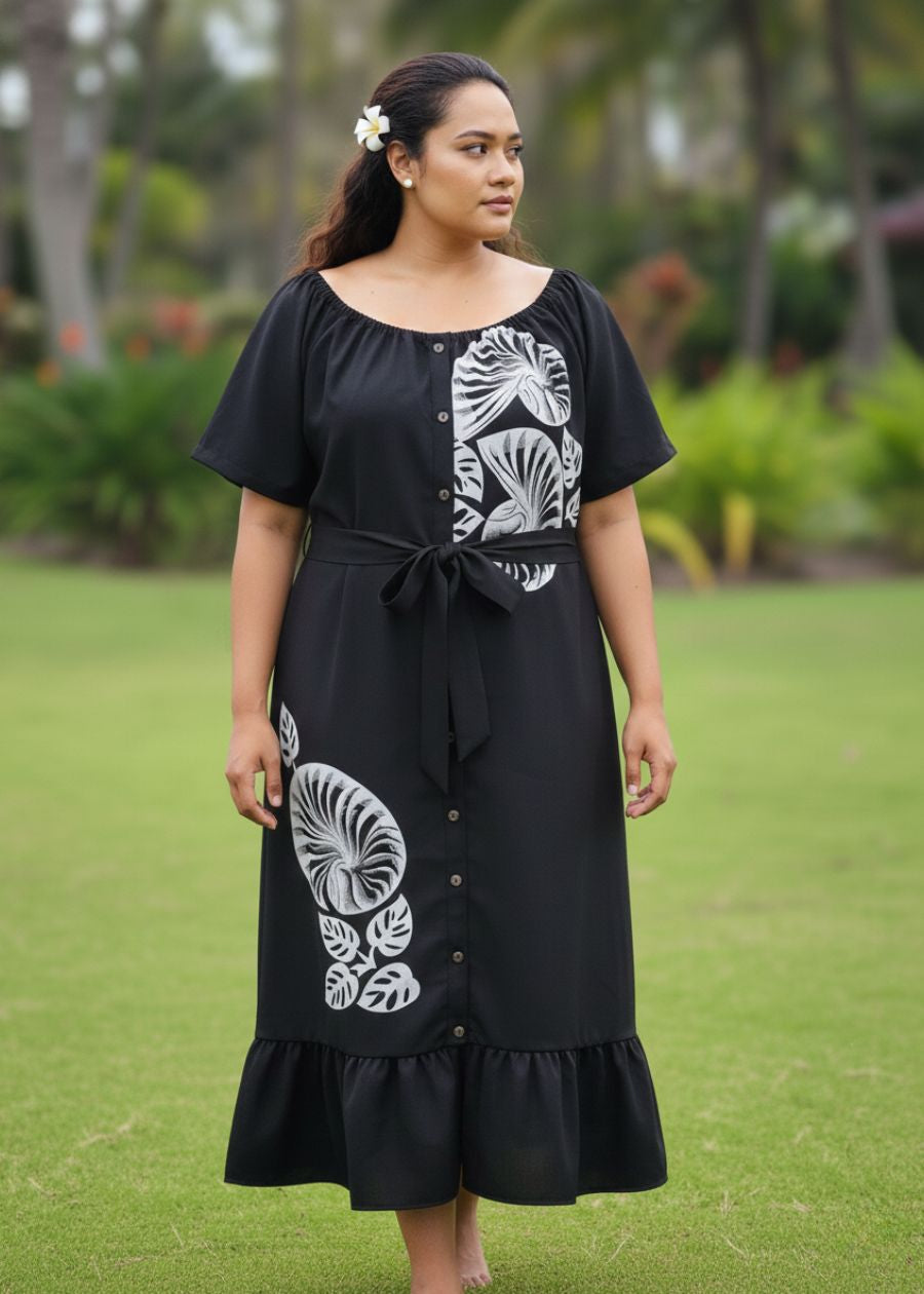 Shelly Black Ruffle Dress