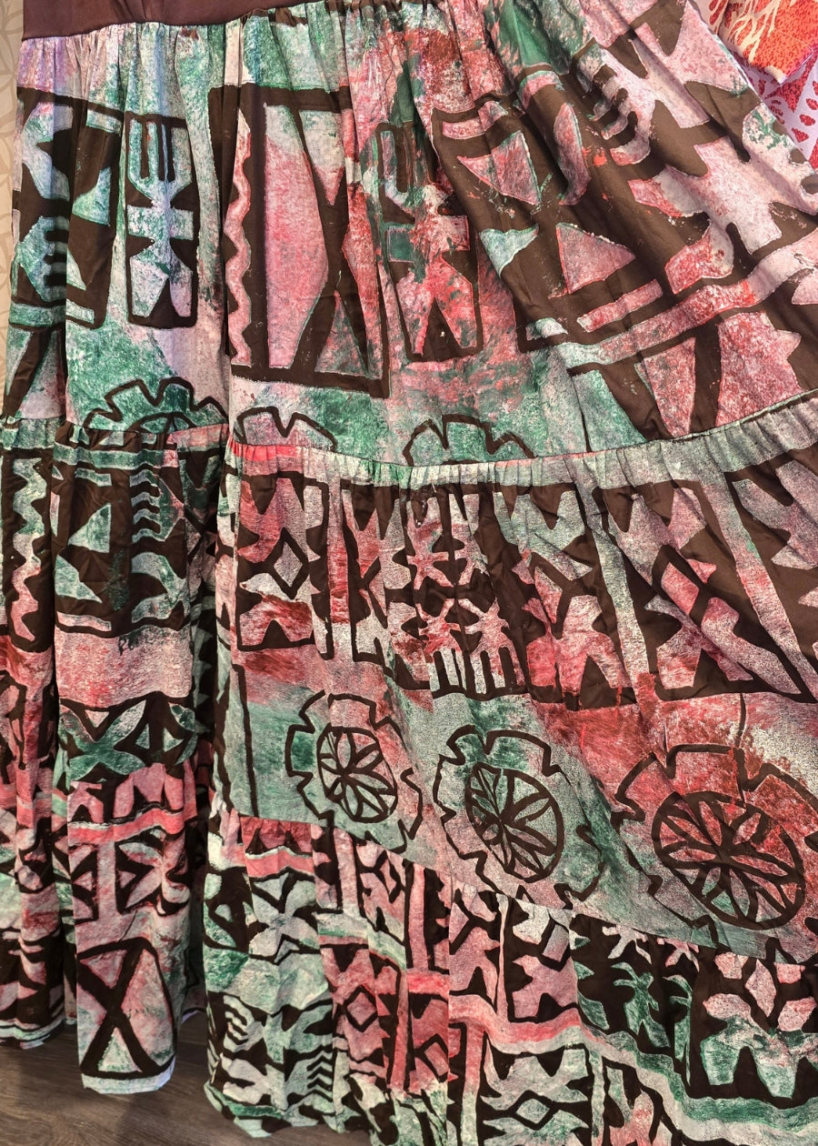 Lizzy Handprinted Gown Dress