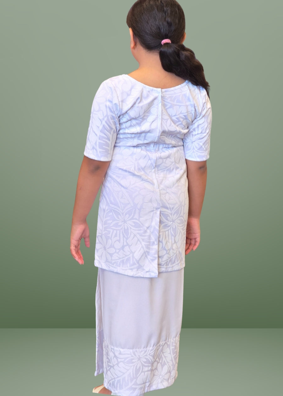 Girl's White Puletasi