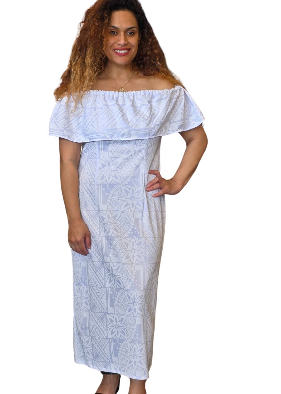 Zina White Off Shoulder Dress