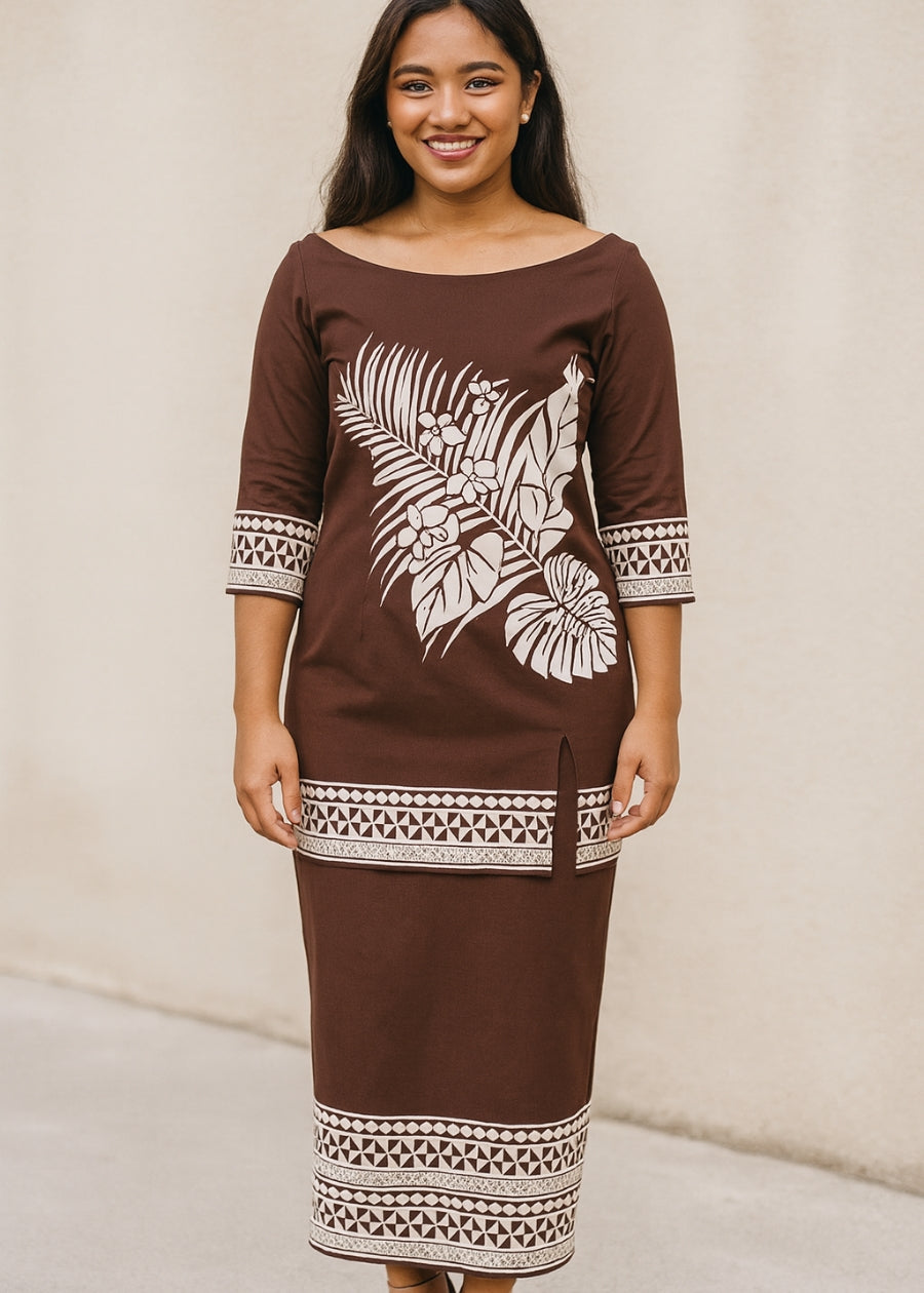 Mina Stretch Puletasi/Sulu Jaba/Top&Skirt
