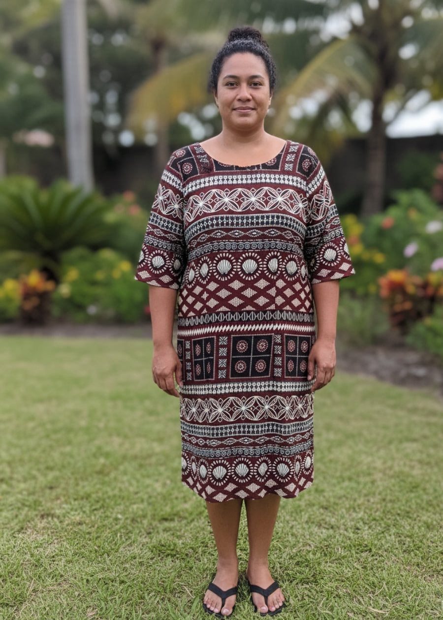 Tapa Short Dress - Lani