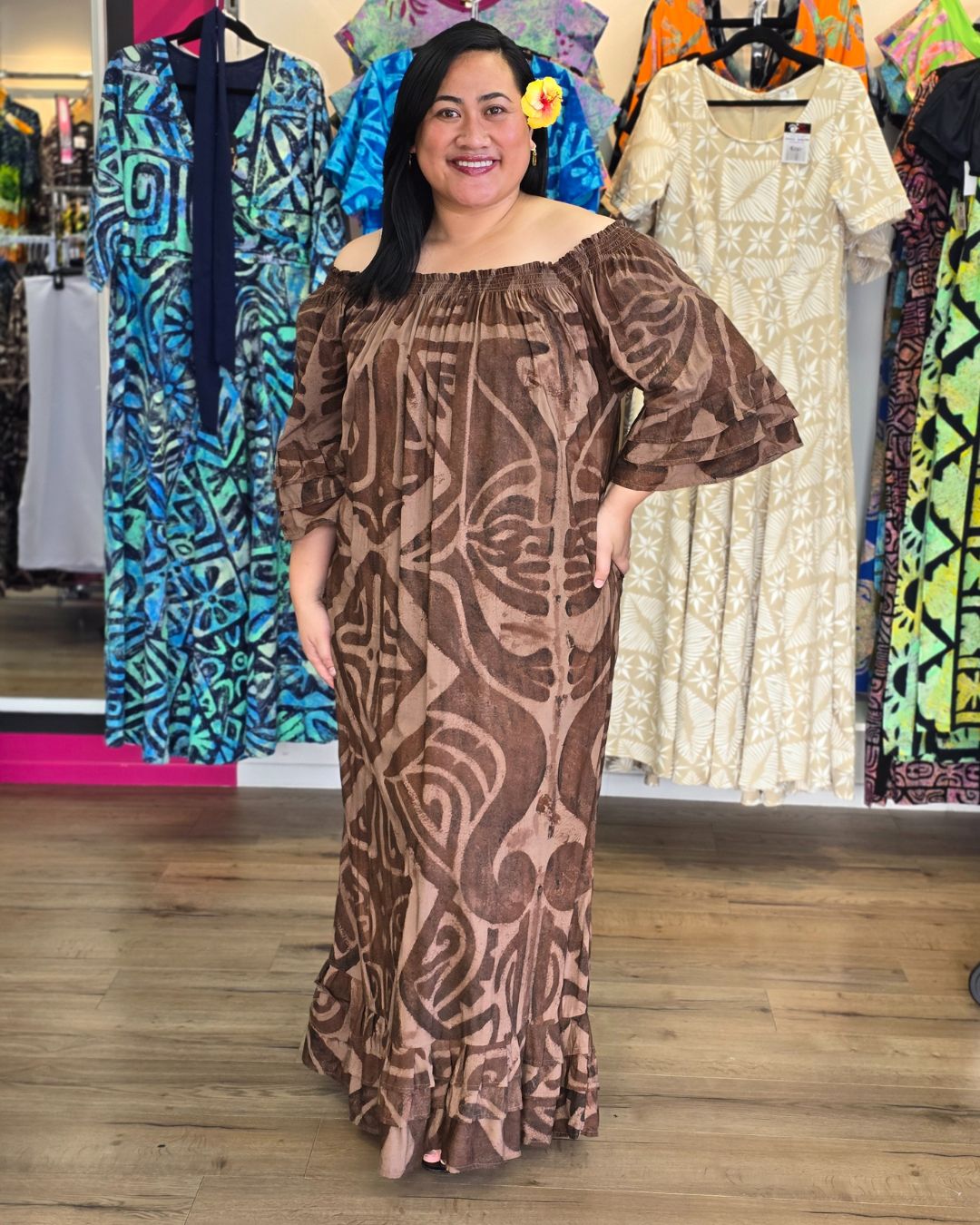 PIA Muumuu Dress - Mocha