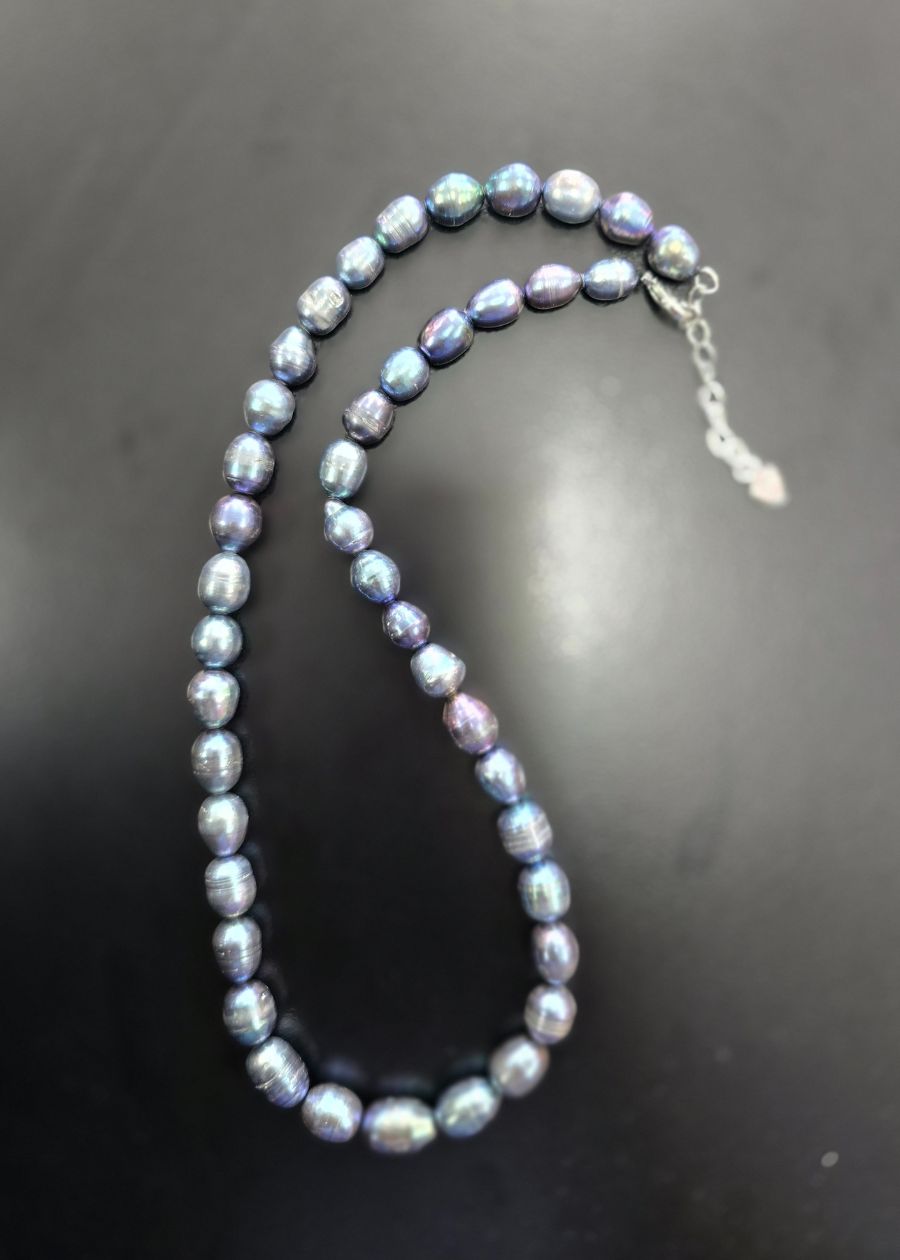 Single Strand Large Black Freshwater Pearls