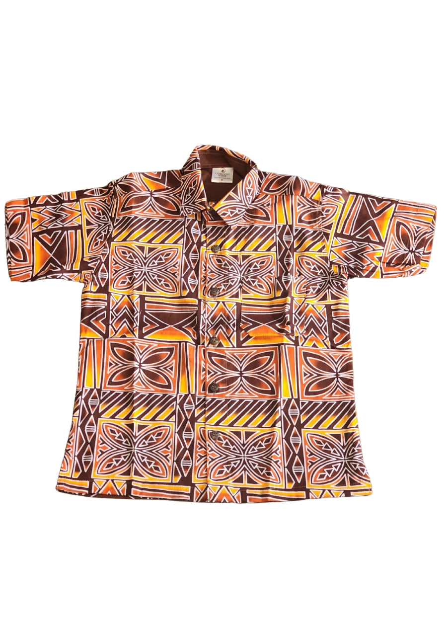 Boy's Island Shirt - Brown