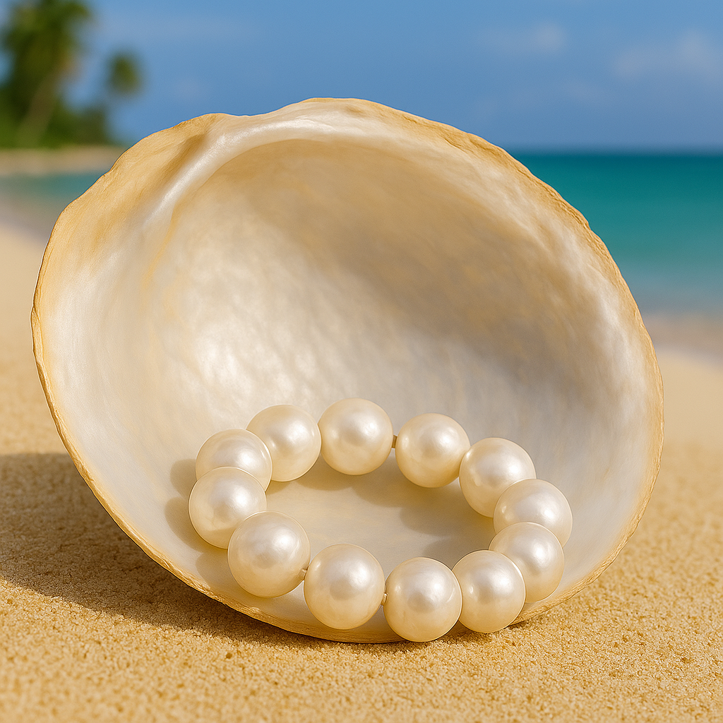 Large White Freshwater Pearl Bracelet