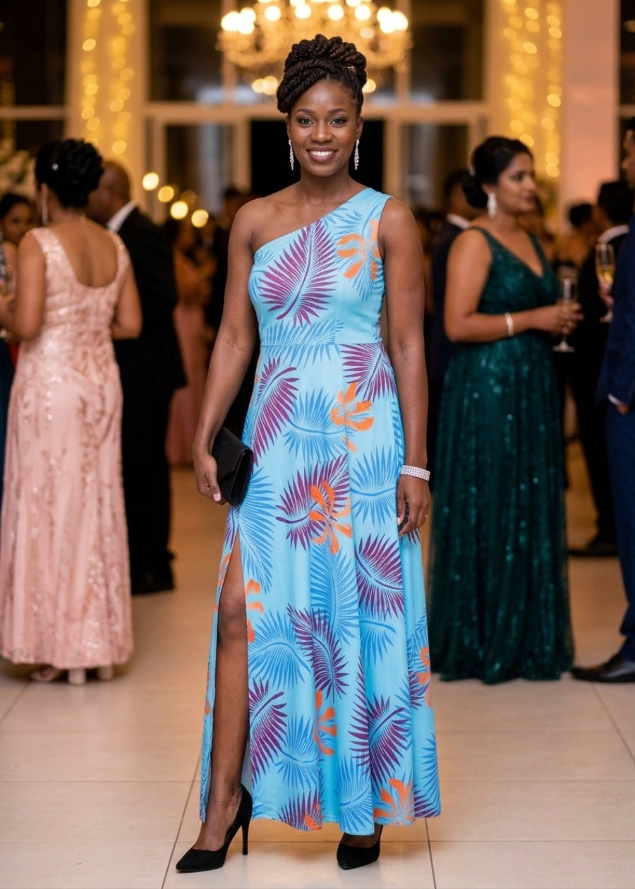 Moana One-Shoulder Maxi Dress