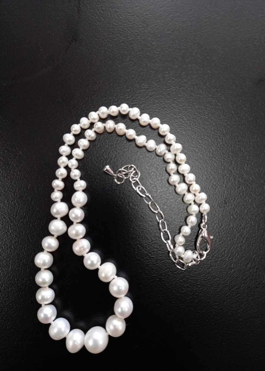 Single Strand Mixed White Freshwater Pearls